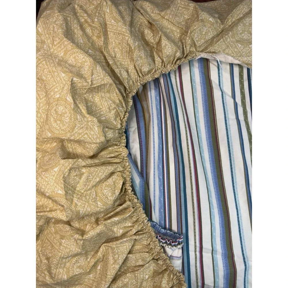 Westpoint Stevens Sheet Set Celestial KING 4pc Moon Stars Stripes Whimsigoth Y2K
